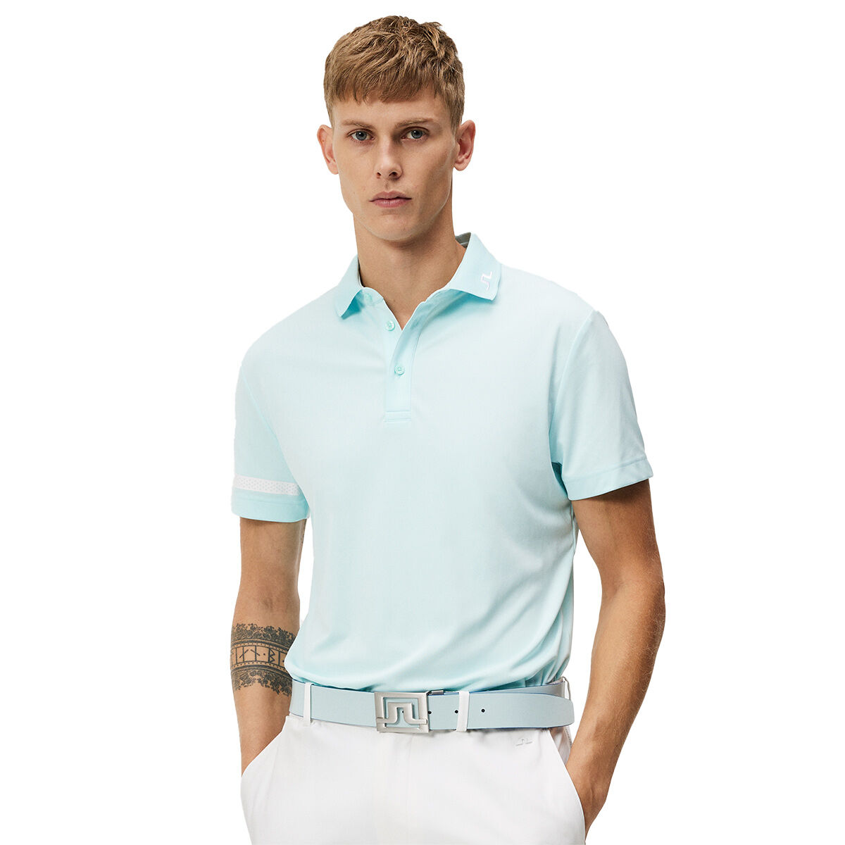 J.Lindeberg Men’s Heath Golf Polo Shirt, Mens, Spa retreat, Xl | American Golf