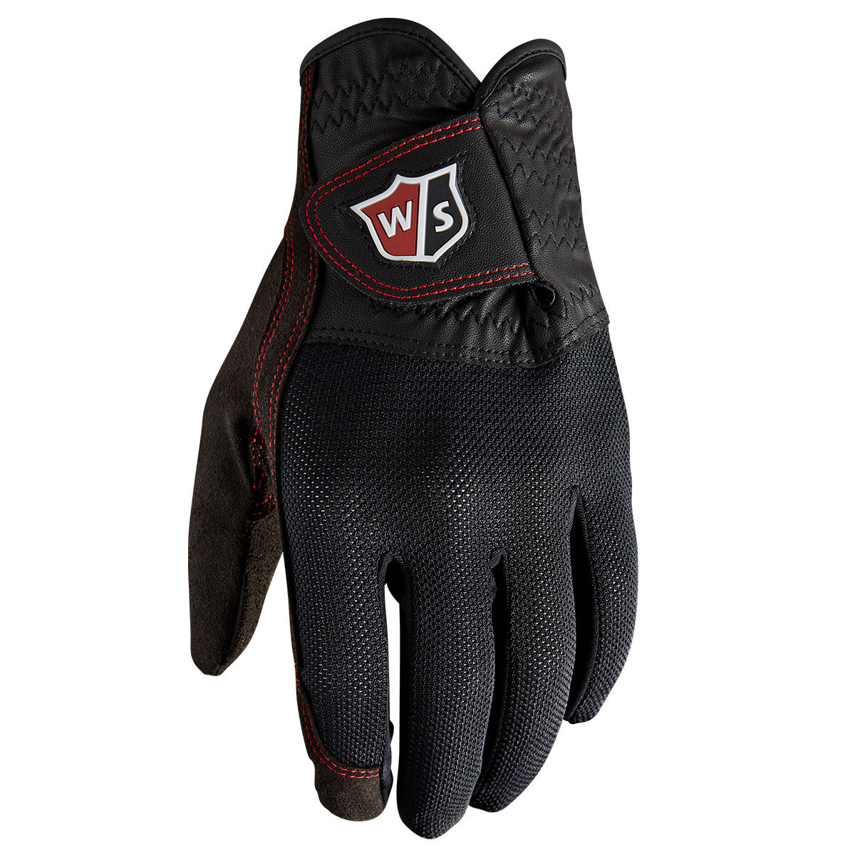 Wilson Staff Mens Black Rain Pair of Golf Gloves, Size: Medium/Large | American Golf