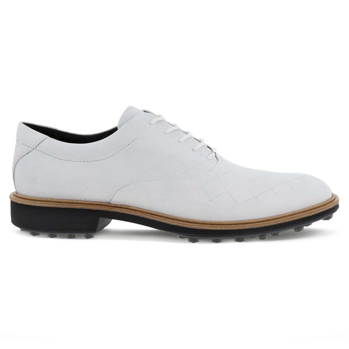 ECCO Mens’ Classic Hybrid Golf Shoes, Male, White, 8-8.5 | American Golf