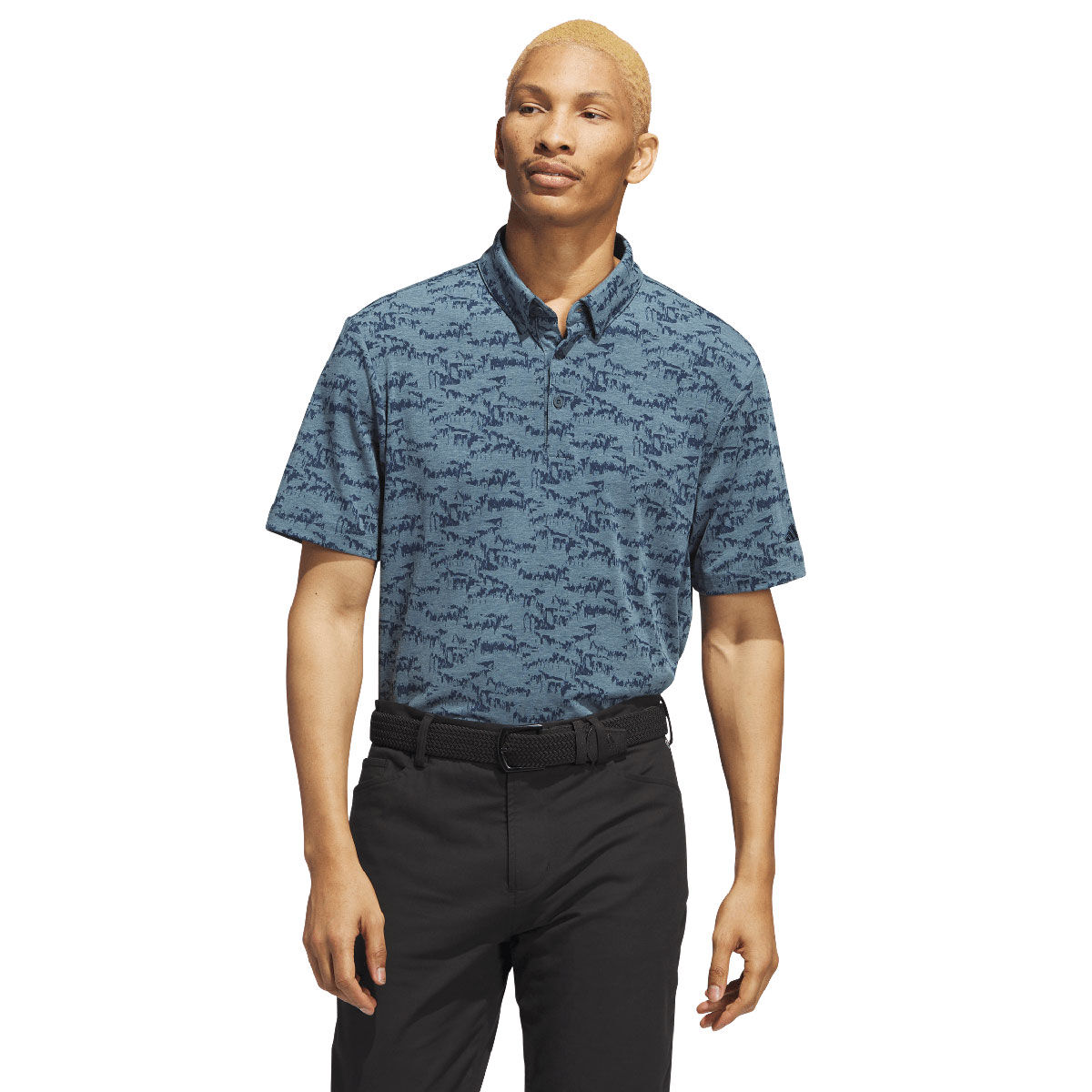 adidas Men’s Go-To Printed Golf Polo Shirt, Mens, Arctic night, Xl | American Golf