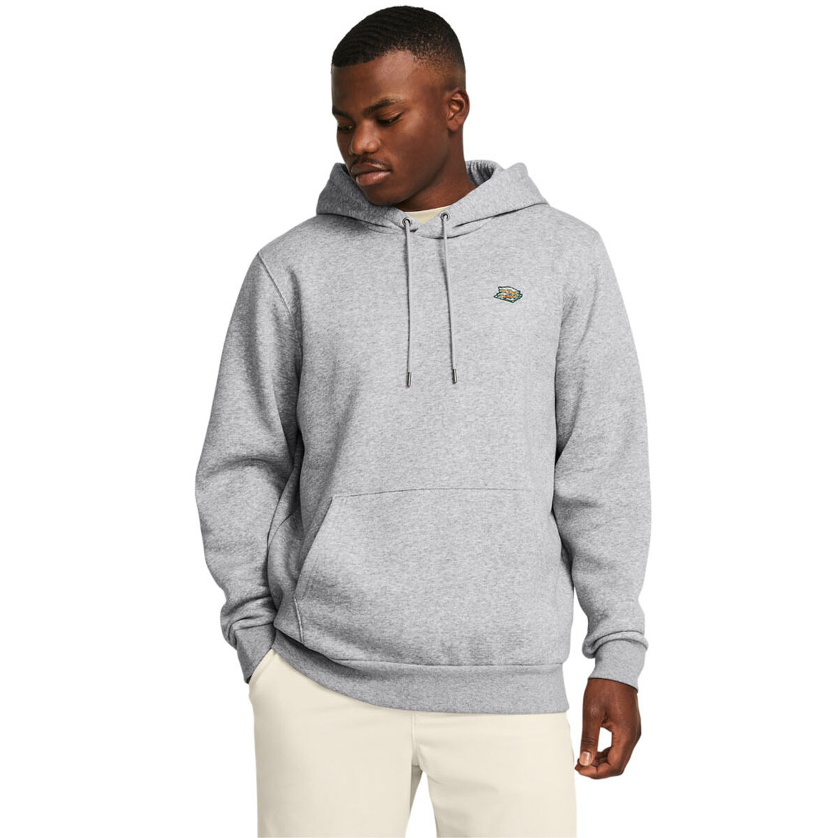 Under Armour Men’s Icon Fleece Limited Edition Golf Hoodie, Mens, Mod gray/light heather/black, Large | American Golf