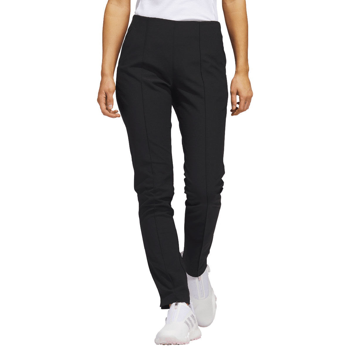 adidas Golf Women’s Black Lightweight Pintuck Pull-On Golf Trousers, Size: 8 | American Golf