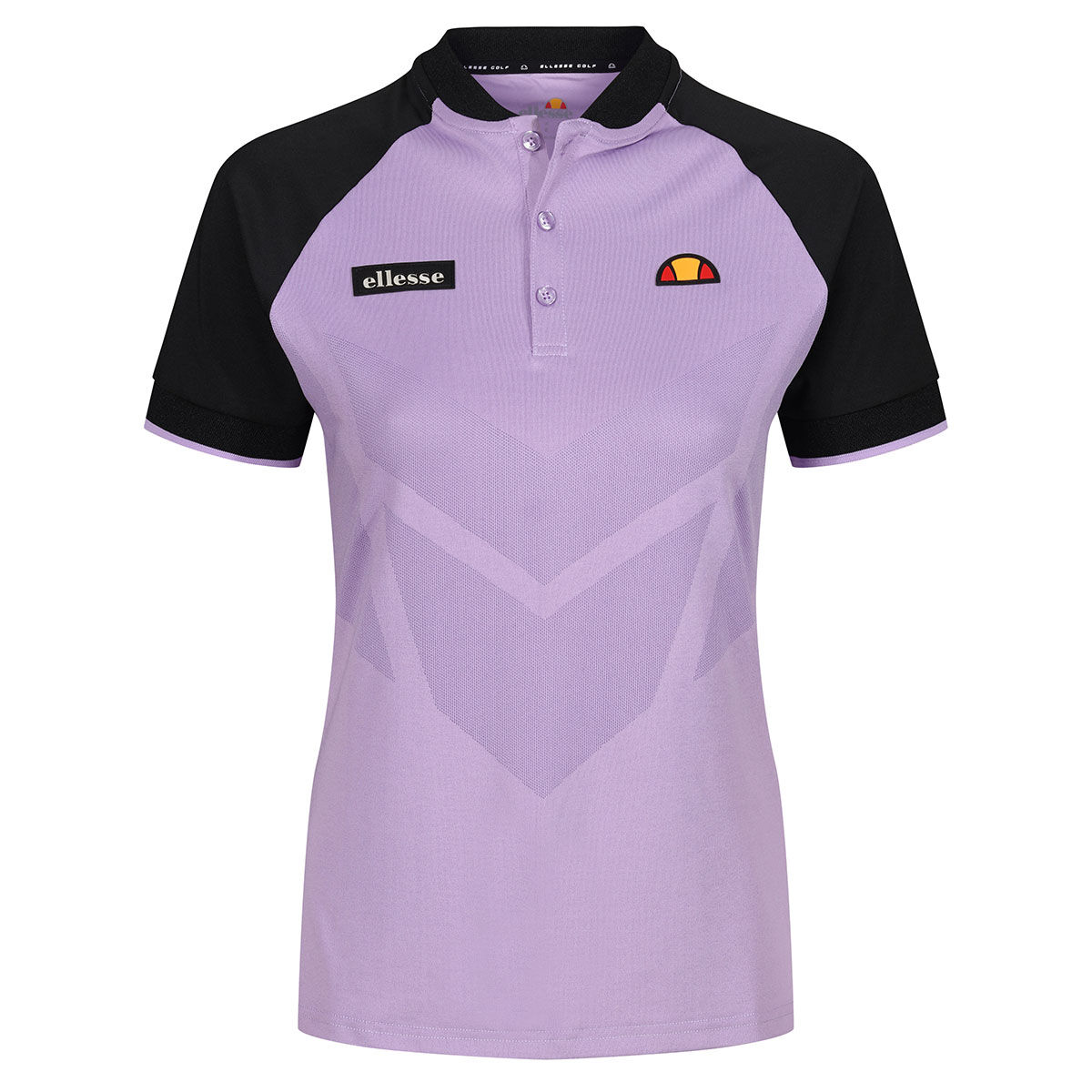 Ellesse Women’s Light Purple and Black Avelania Golf Polo Shirt, Size: 8 | American Golf