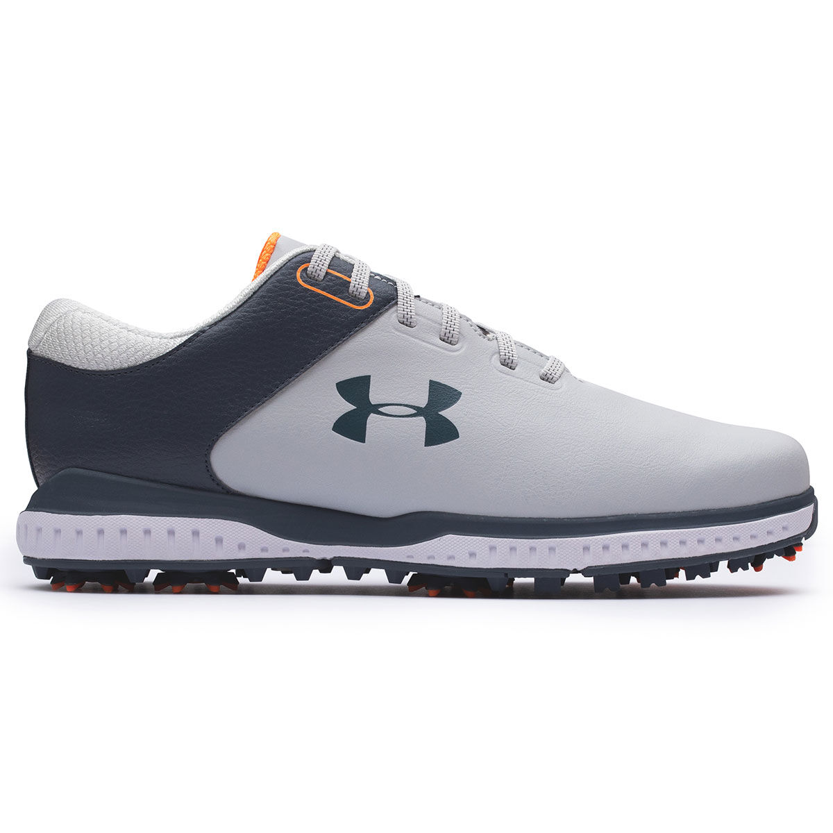 Under Armour Men’s Medal RST Waterproof Spiked Golf Shoes, Mens, Halo gray/downpour/downpour, 7 | American Golf