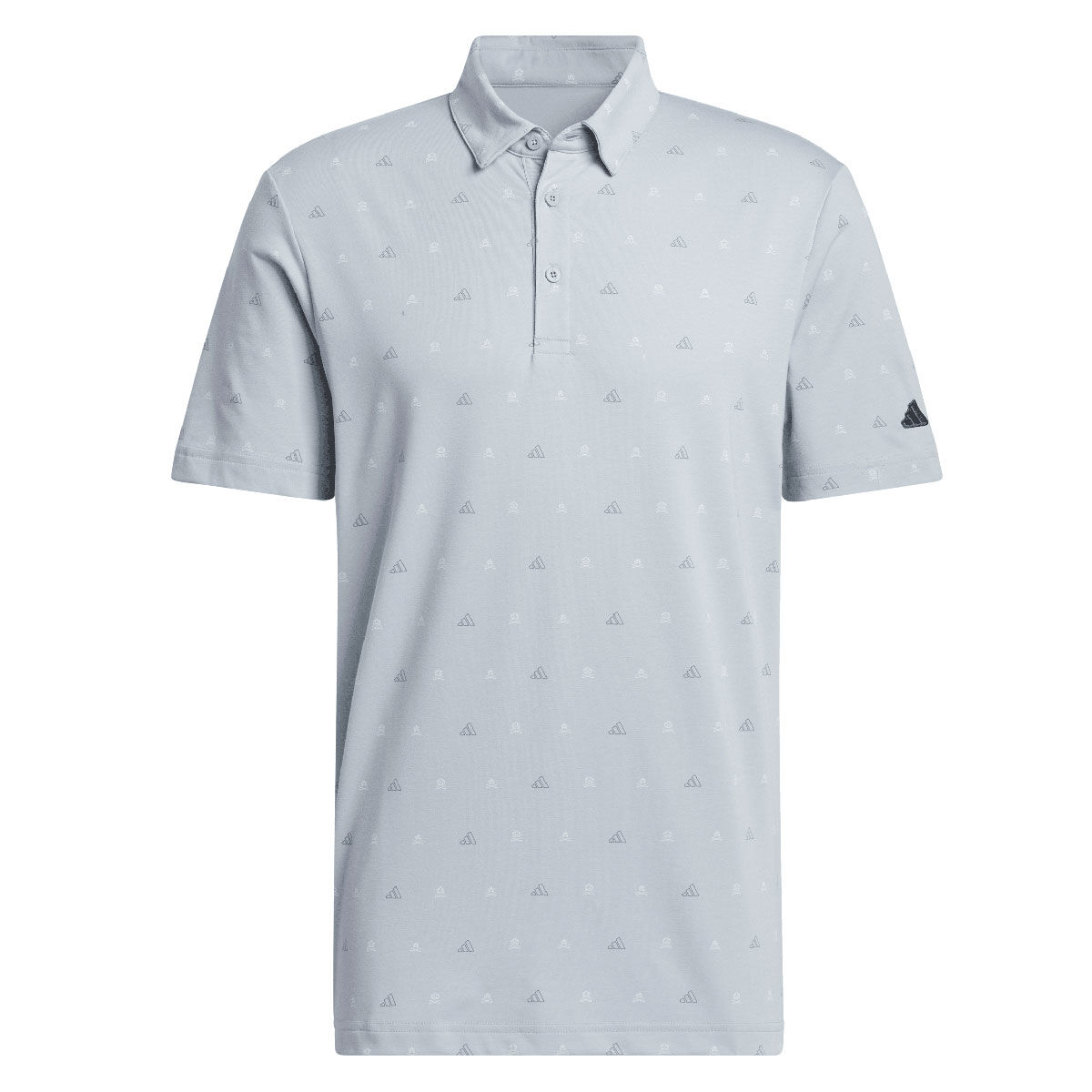 adidas Men’s Go-To Print Golf Polo Shirt, Mens, Light grey, Xxl | American Golf