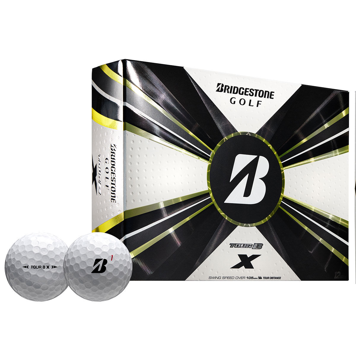 Bridgestone Tour B X 12 Golf Ball Pack, Male, White, One Size | American Golf