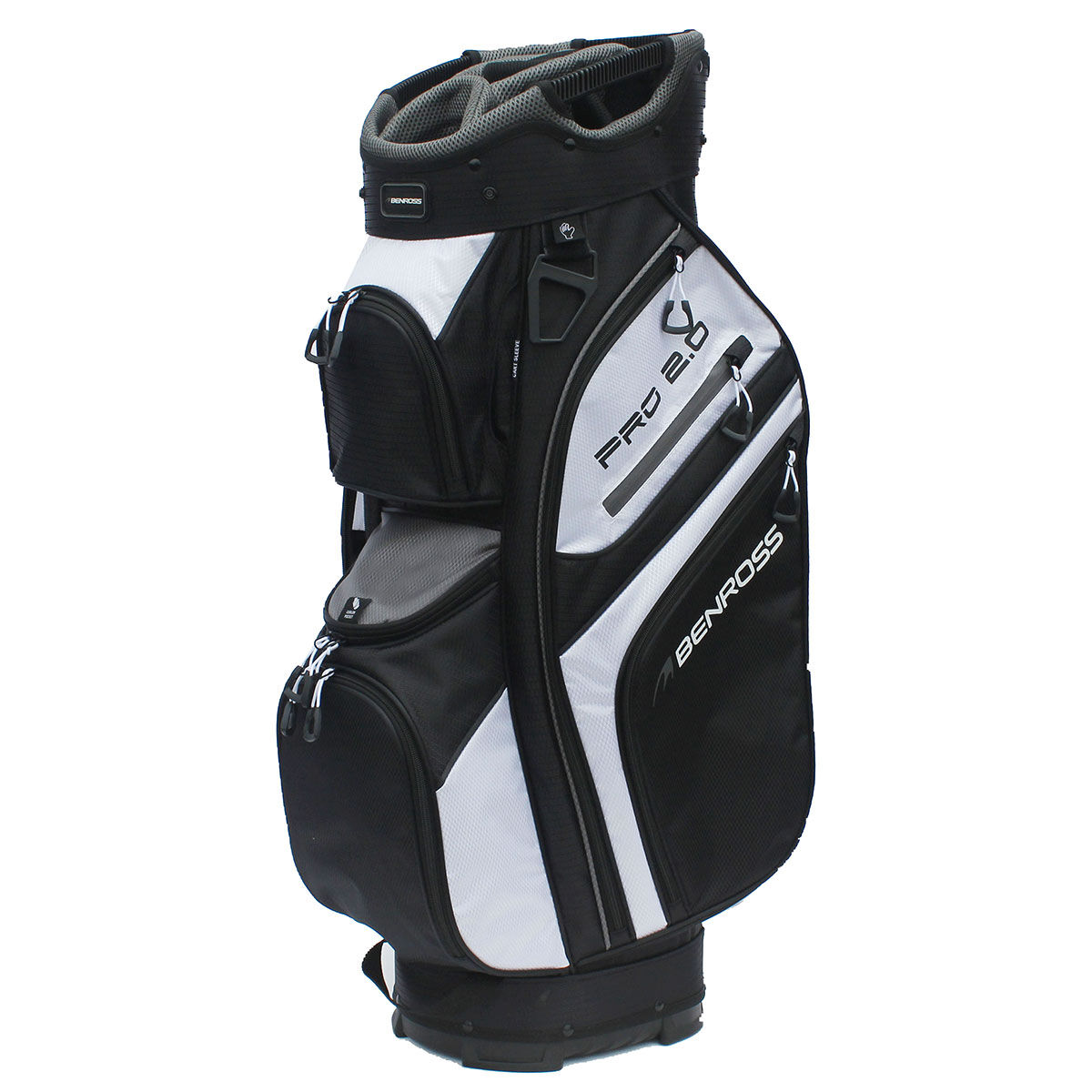 Benross PROTEC 2.0 Deluxe Golf Cart Bag, Black/white/grey, One Size | American Golf