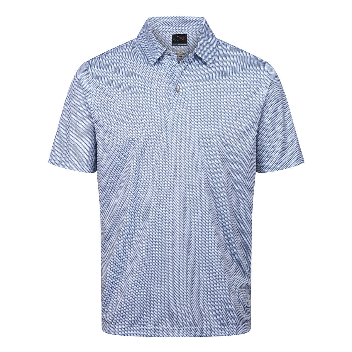 Greg Norman White Comfortable Lab Fin Foulard Golf Polo Shirt, Size: Medium | American Golf