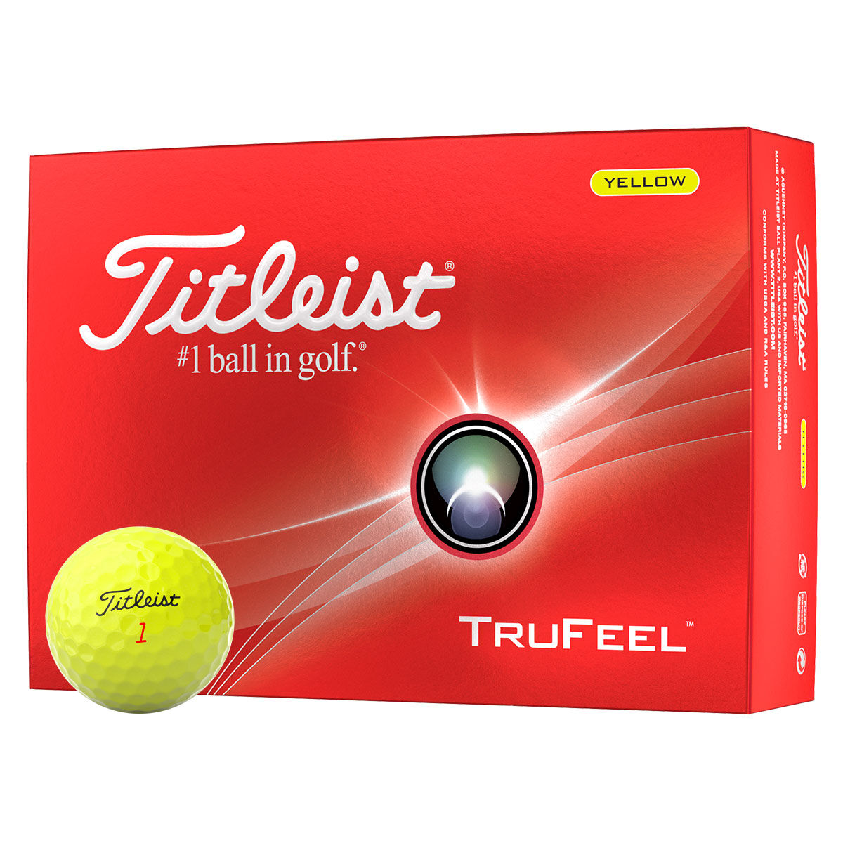 Titleist TruFeel 12 Golf Ball Pack, Mens, Yellow | American Golf