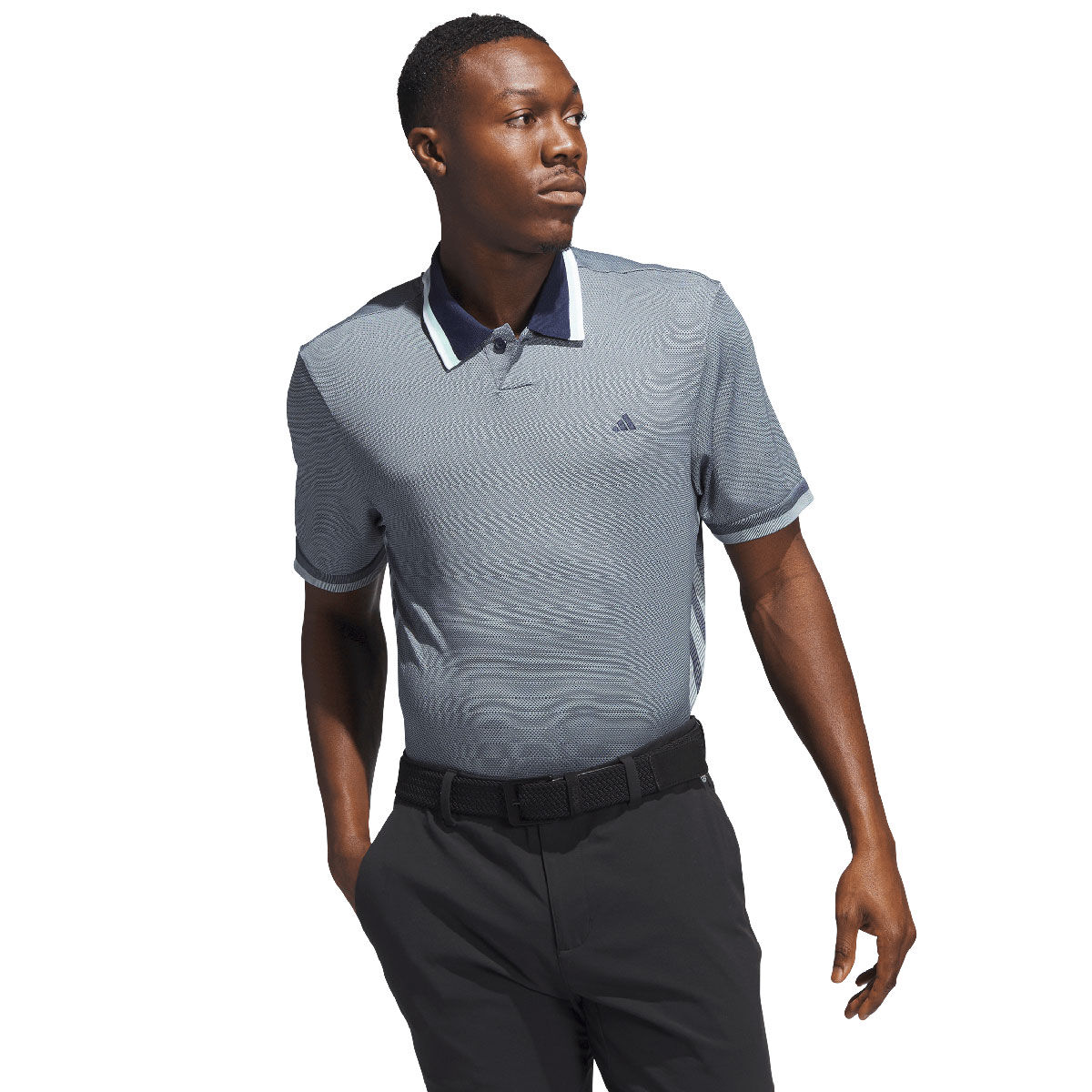 adidas Men’s Ultimate365 Tour PRIMEKNIT Golf Polo Shirt, Mens, Navy/aqua, Small | American Golf