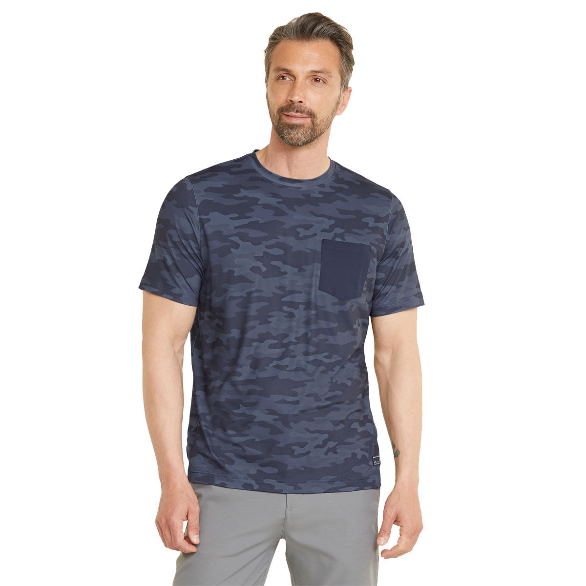 PUMA Golf Men’s Navy Blue EGW CLOUDSPUN Pushcart Pocket Golf T-Shirt, Size: Medium | American Golf