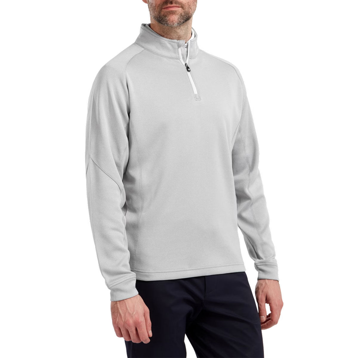 FootJoy Men’s Chill-Out Half Zip Golf Midlayer, Mens, Heather grey, Small | American Golf