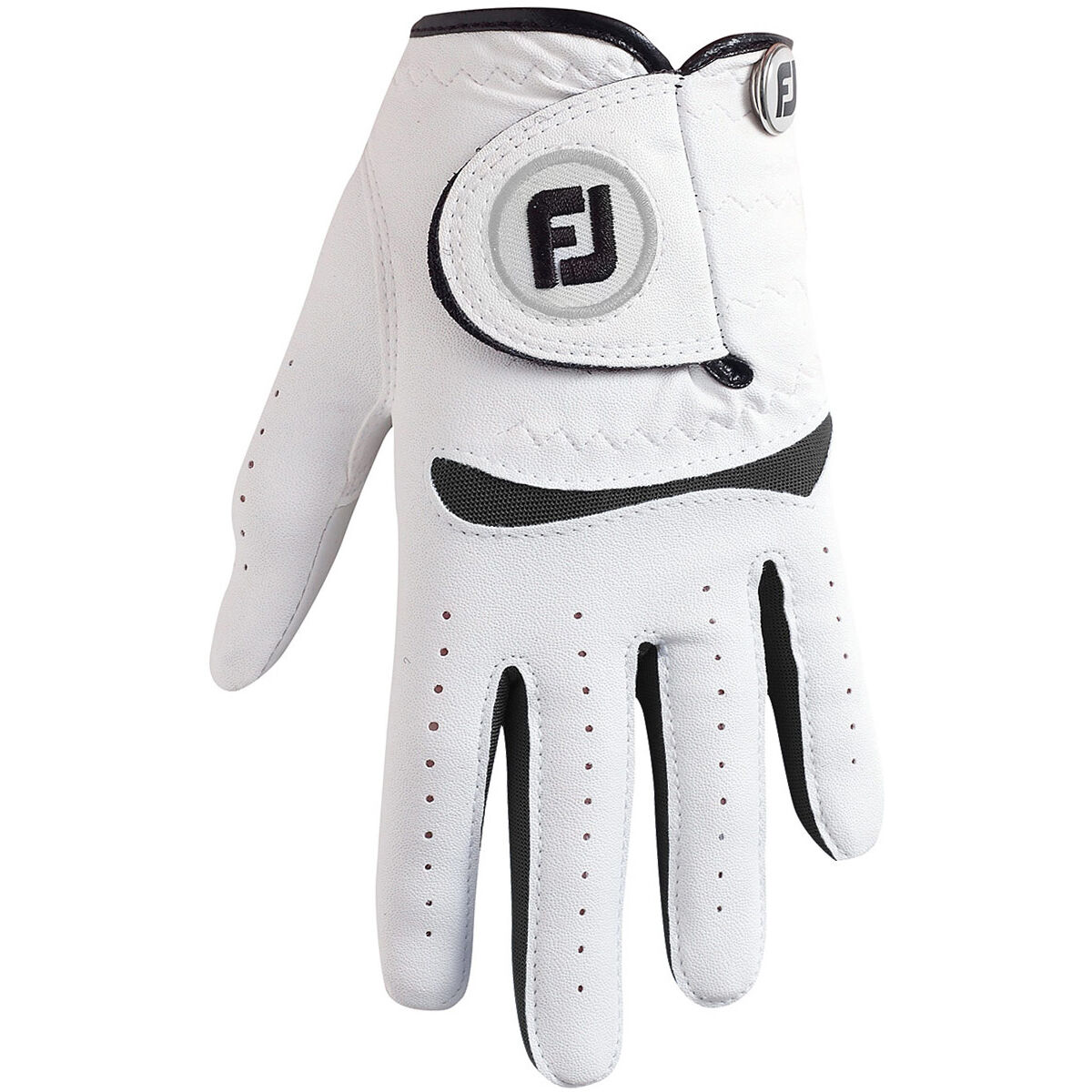 FootJoy Junior Golf Glove, Unisex, Left hand, Medium, White/black | American Golf