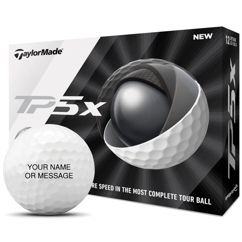 TaylorMade TP5x 2019 Personalised 12 Ball Pack Male White Green
