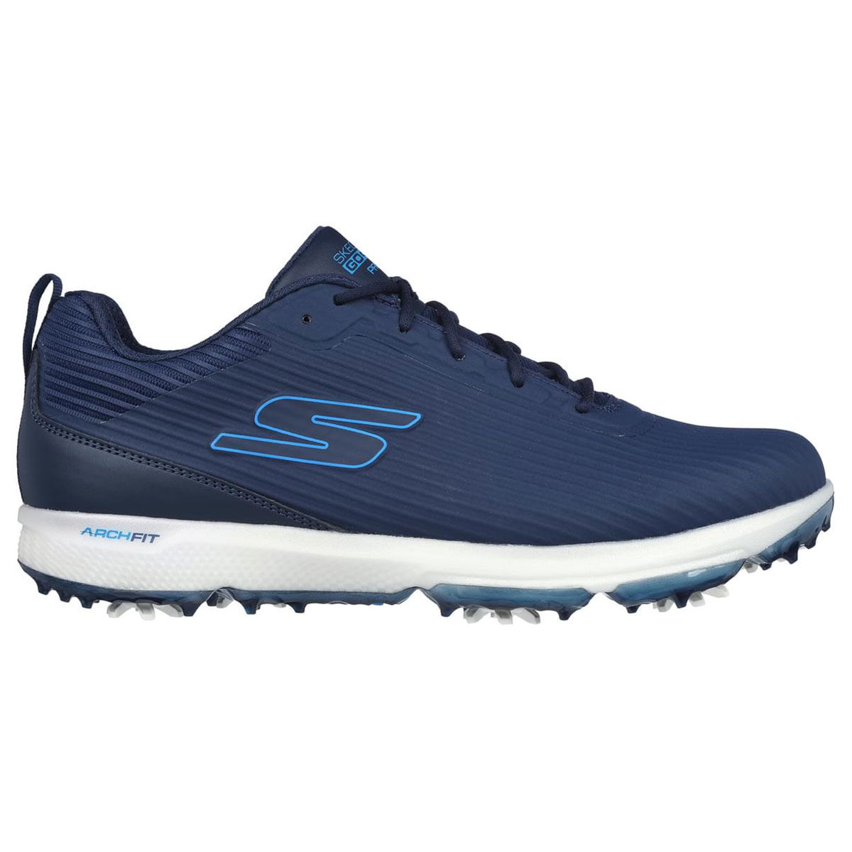 Skechers Men’s GO GOLF Pro 5 Hyper Waterproof Spiked Golf Shoes, Mens, Navy, 8 | American Golf