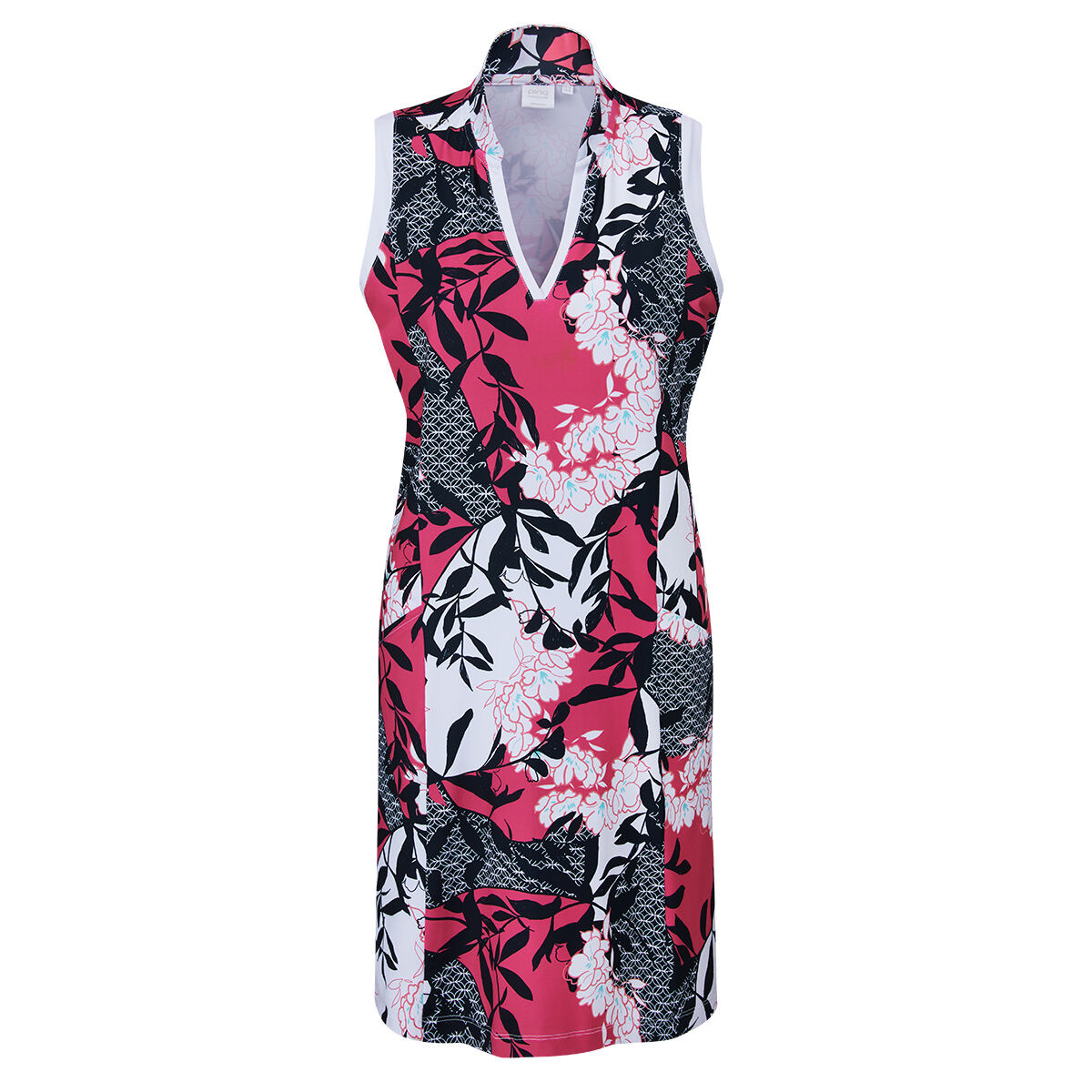 PING Womens Ellen Golf Dress, Female, Pink blossom multi, 10 | American Golf