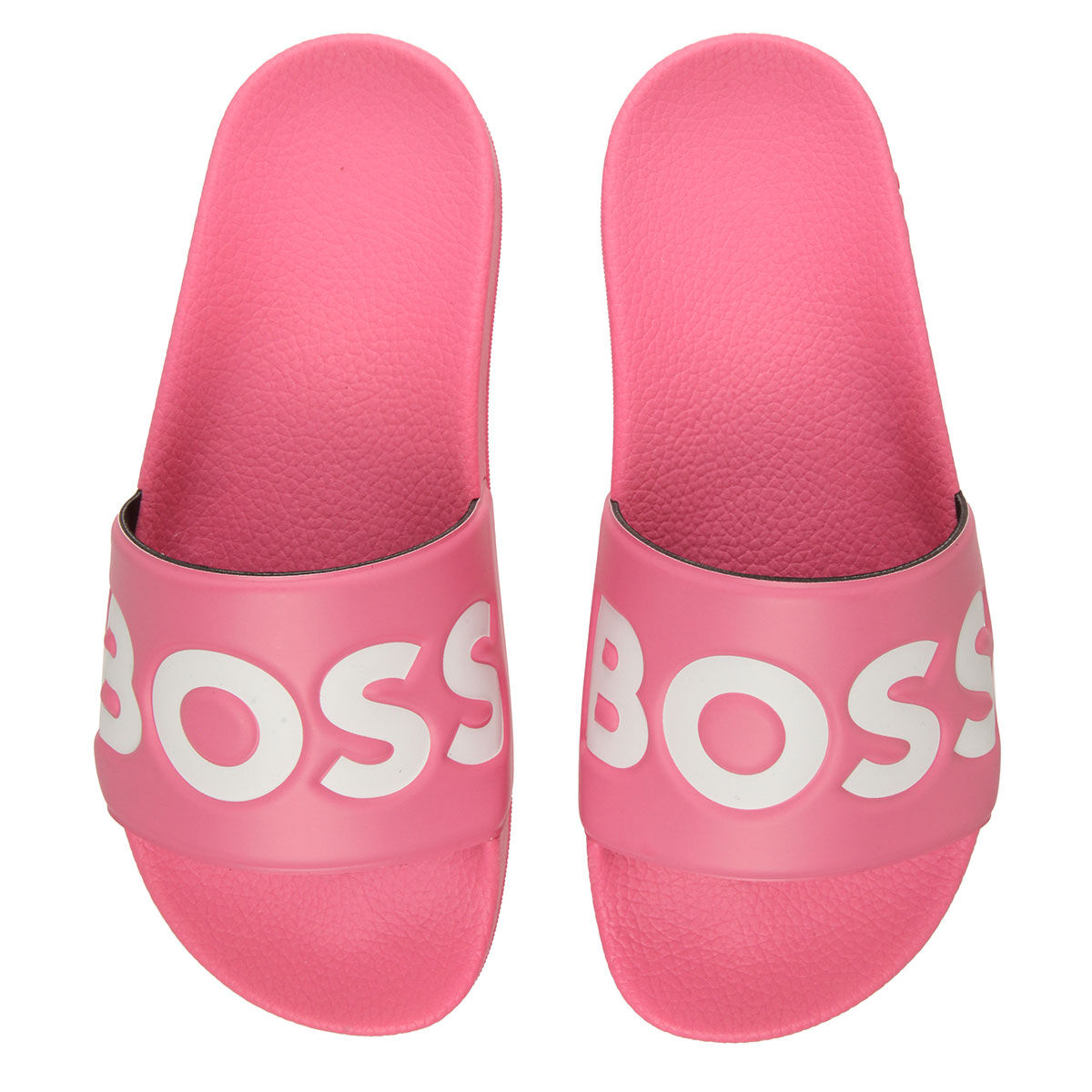 Hugo Boss Women’s Pink and White Comfortable Aryeh Golf Sliders, Size: 3 | American Golf