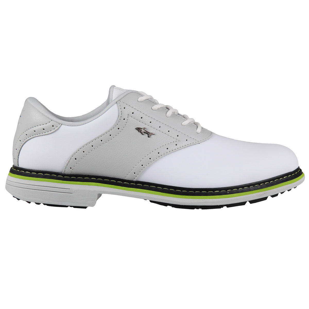 Greg Norman Men’s Isa Tour 2 Waterproof Spikeless Golf Shoes, Mens, White/grey/lime, 7 | American Golf