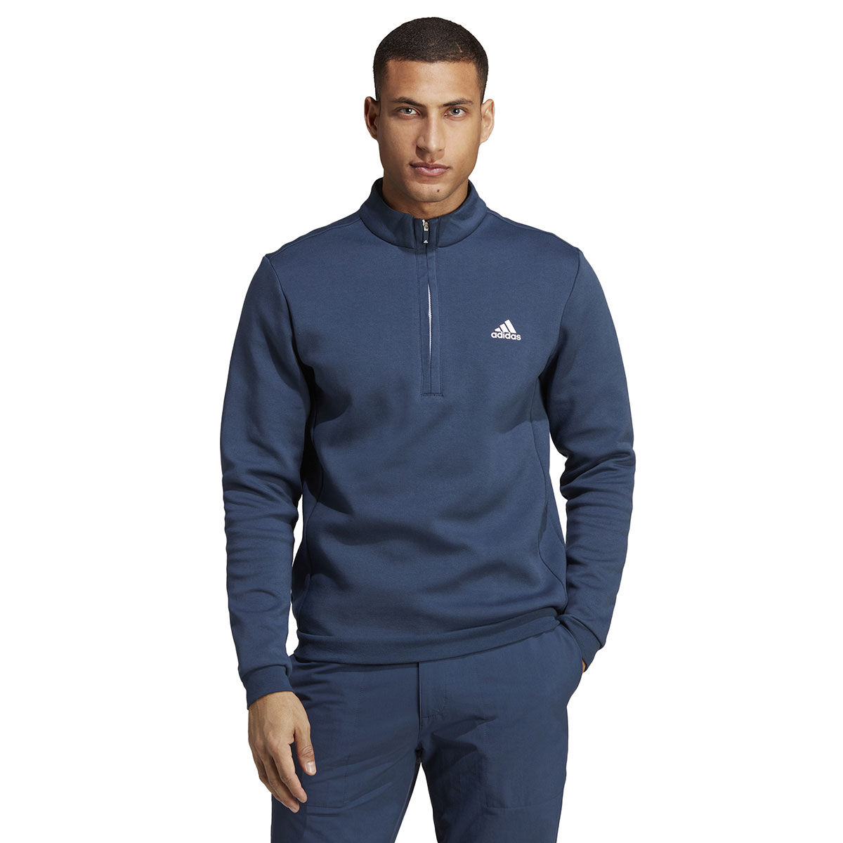 adidas Golf Navy Blue Authentic 1/4-Zip Golf Mid Layer, Size: Small | American Golf