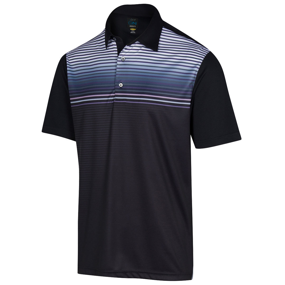 Greg Norman Men’s Glacier ML75 Golf Polo Shirt, Mens, Black, Small | American Golf