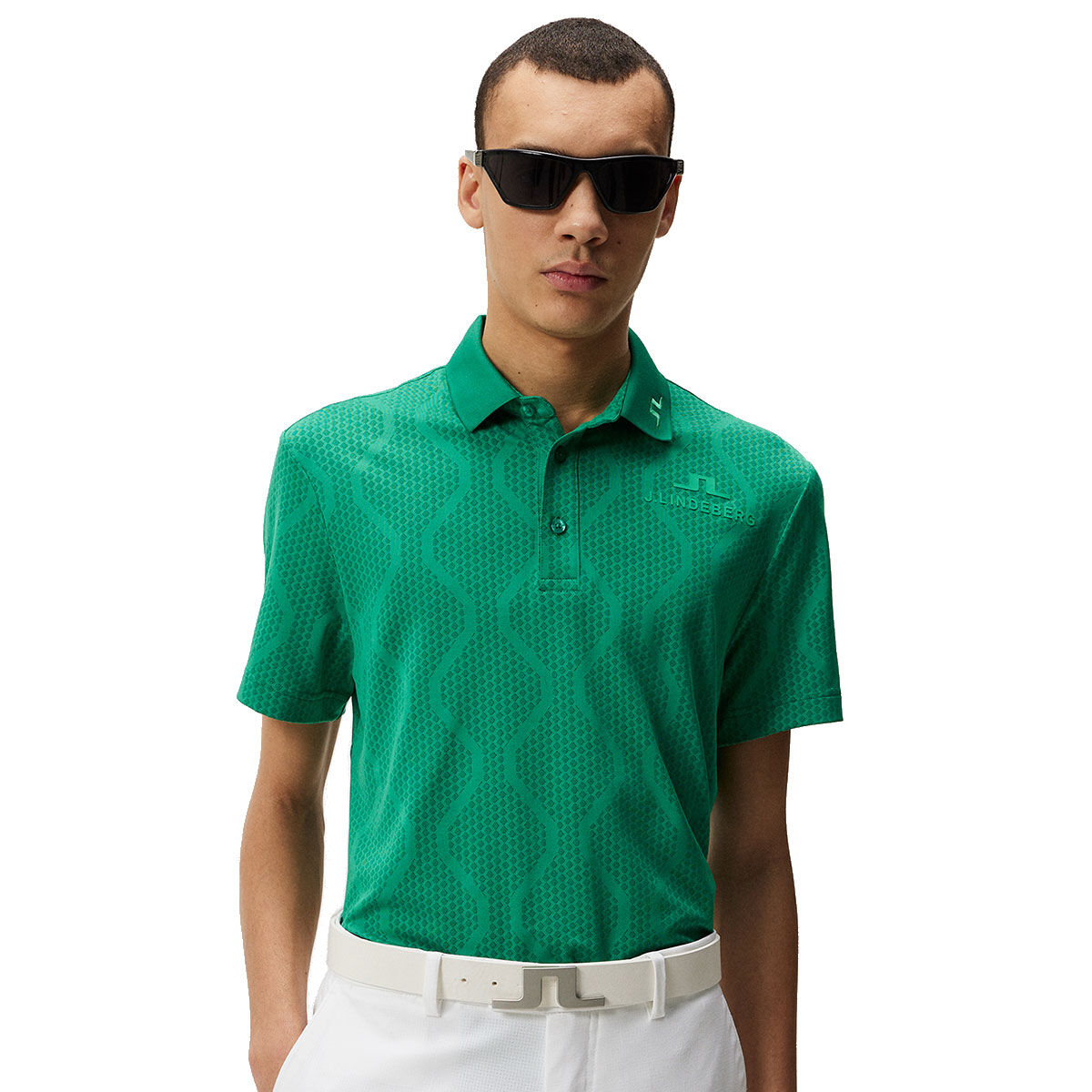J.Lindeberg Men’s Mat Players Golf Polo Shirt, Mens, Bosphorus, Small | American Golf