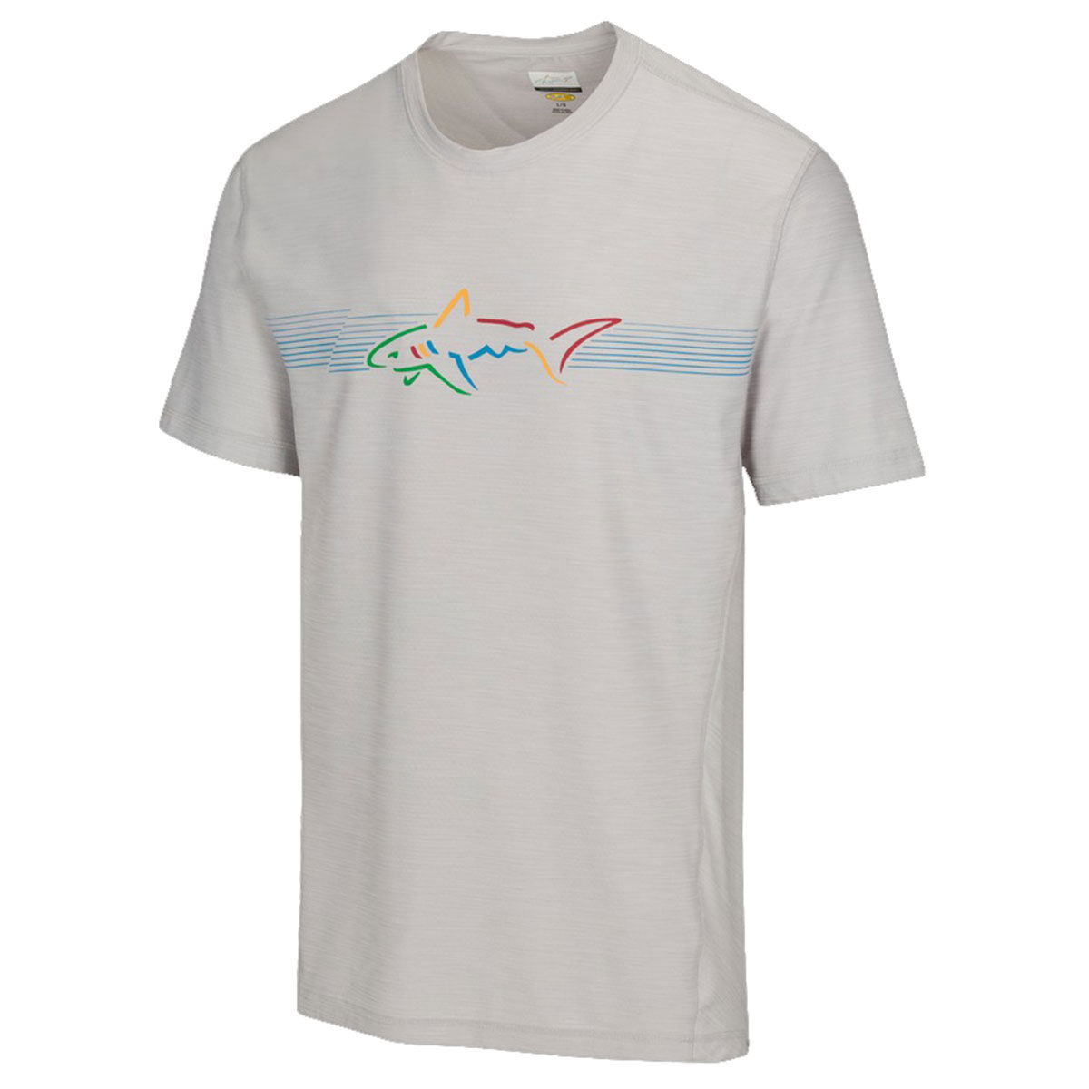 Greg Norman Men’s Performance Shark Golf T-Shirt, Mens, Shark grey heather, Small | American Golf