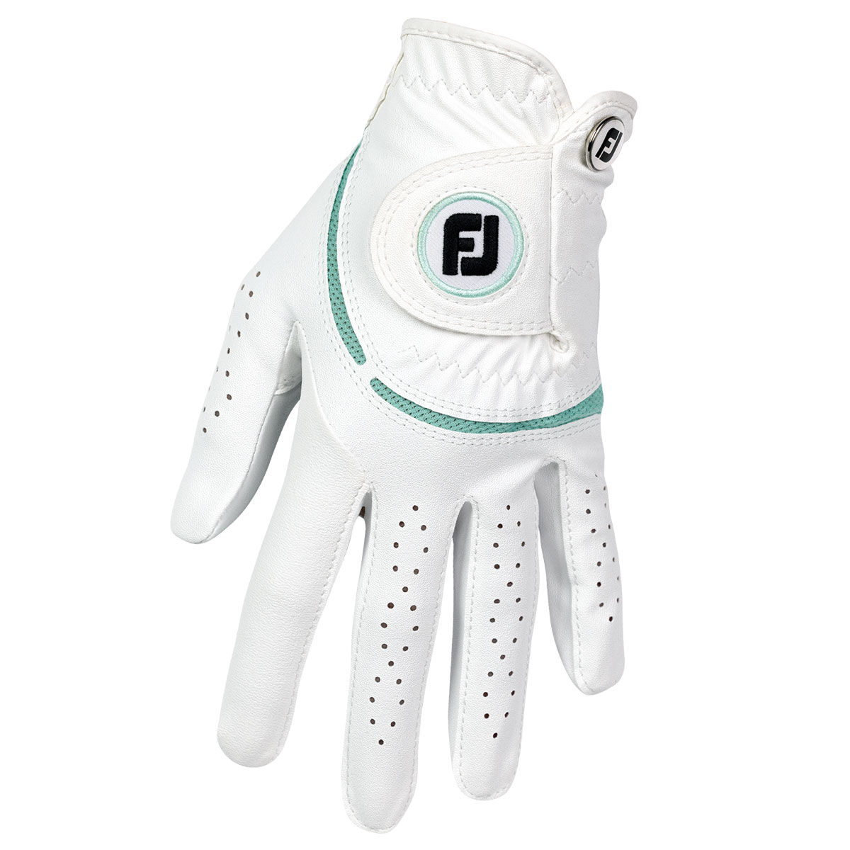FootJoy Womens Weathersof Golf Glove, Female, Left hand, Small, White/sea glass | American Golf