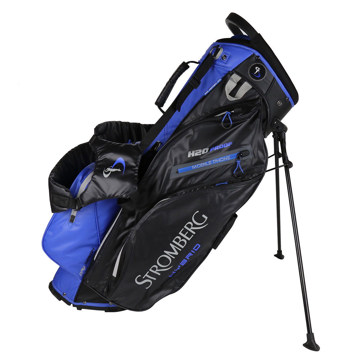 Stromberg Hybrid Waterproof Golf Stand Bag, Black/royal/silver, One Size | American Golf