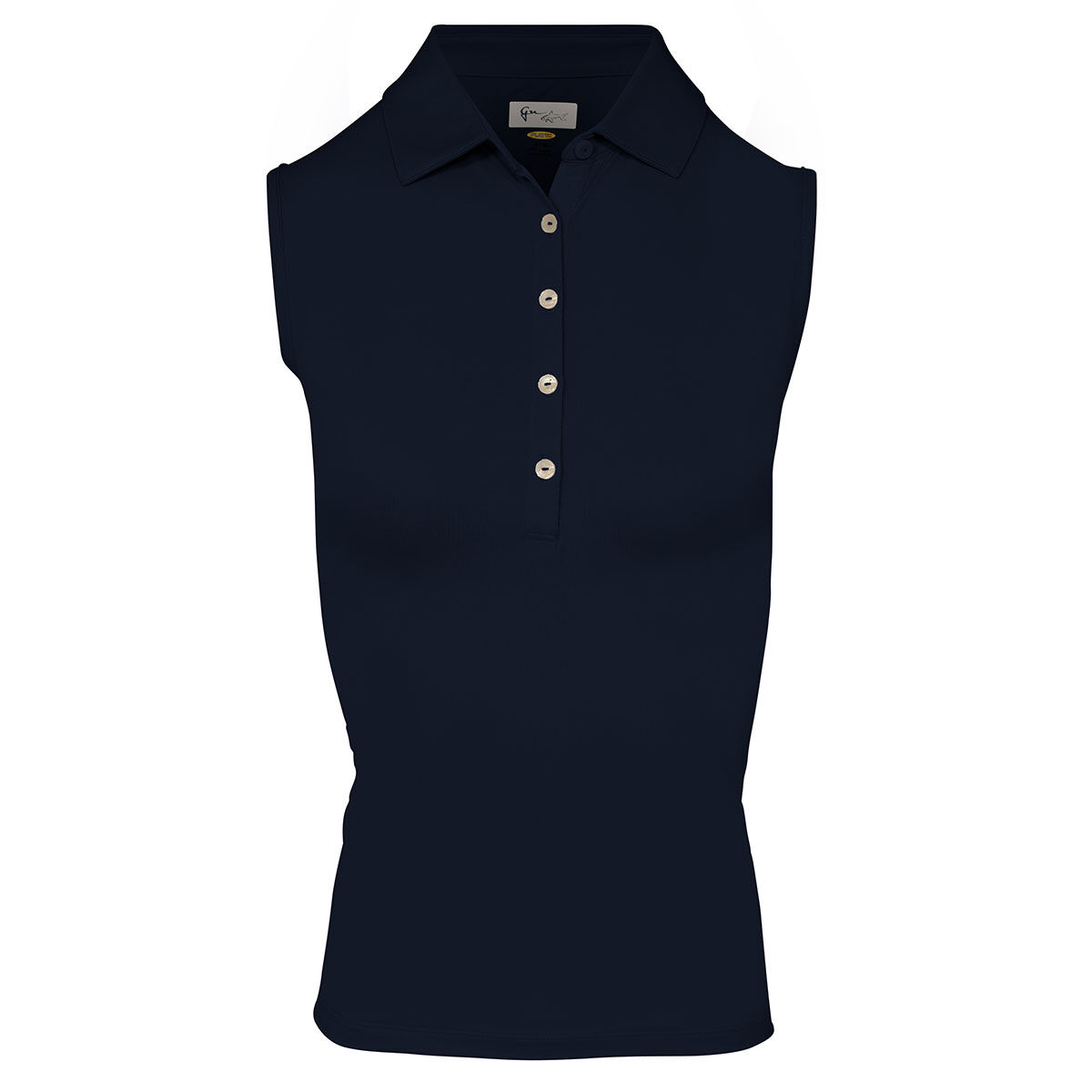Greg Norman Womens Freedom Pique Sleeveless Golf Polo Shirt, Female, Navy blue, Xs | American Golf