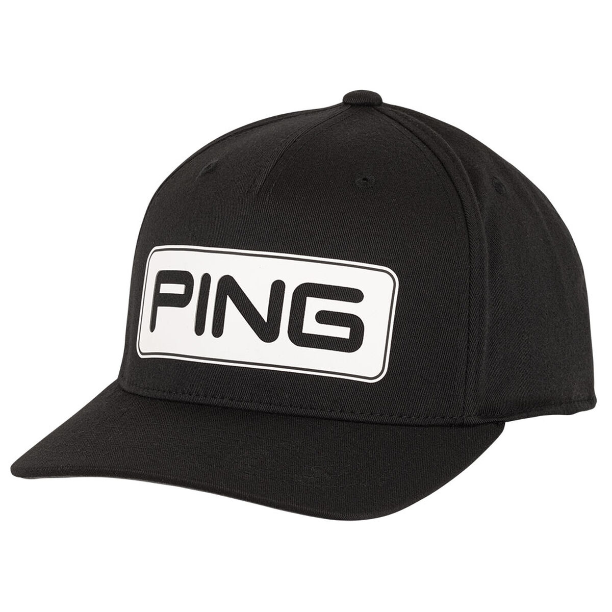 Ping Mens Black and White Embroidered Tour Classic 211 Golf Cap | American Golf, One Size
