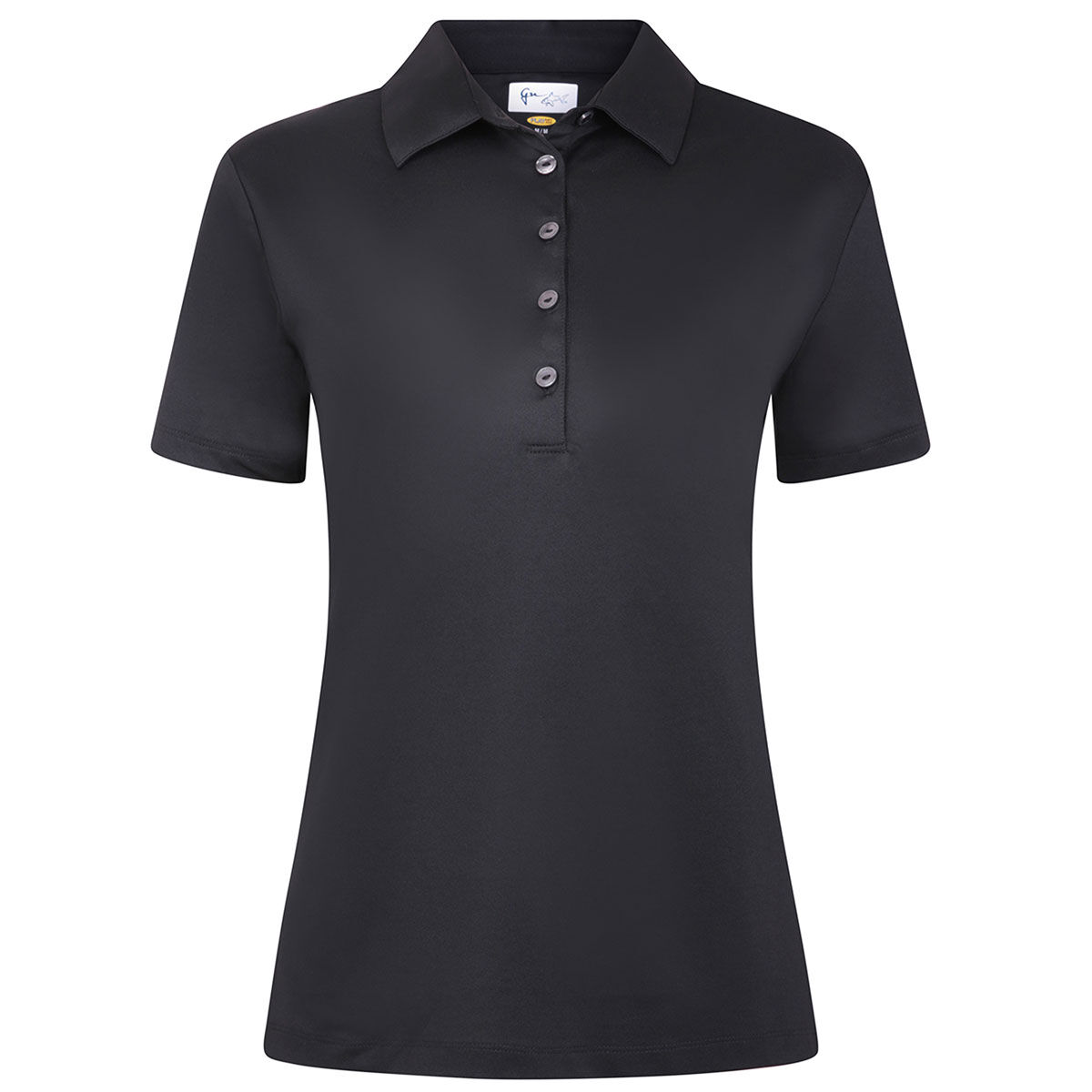 Greg Norman Black Freedom Pique Golf Polo Shirt, Womens | American Golf, Size: XS