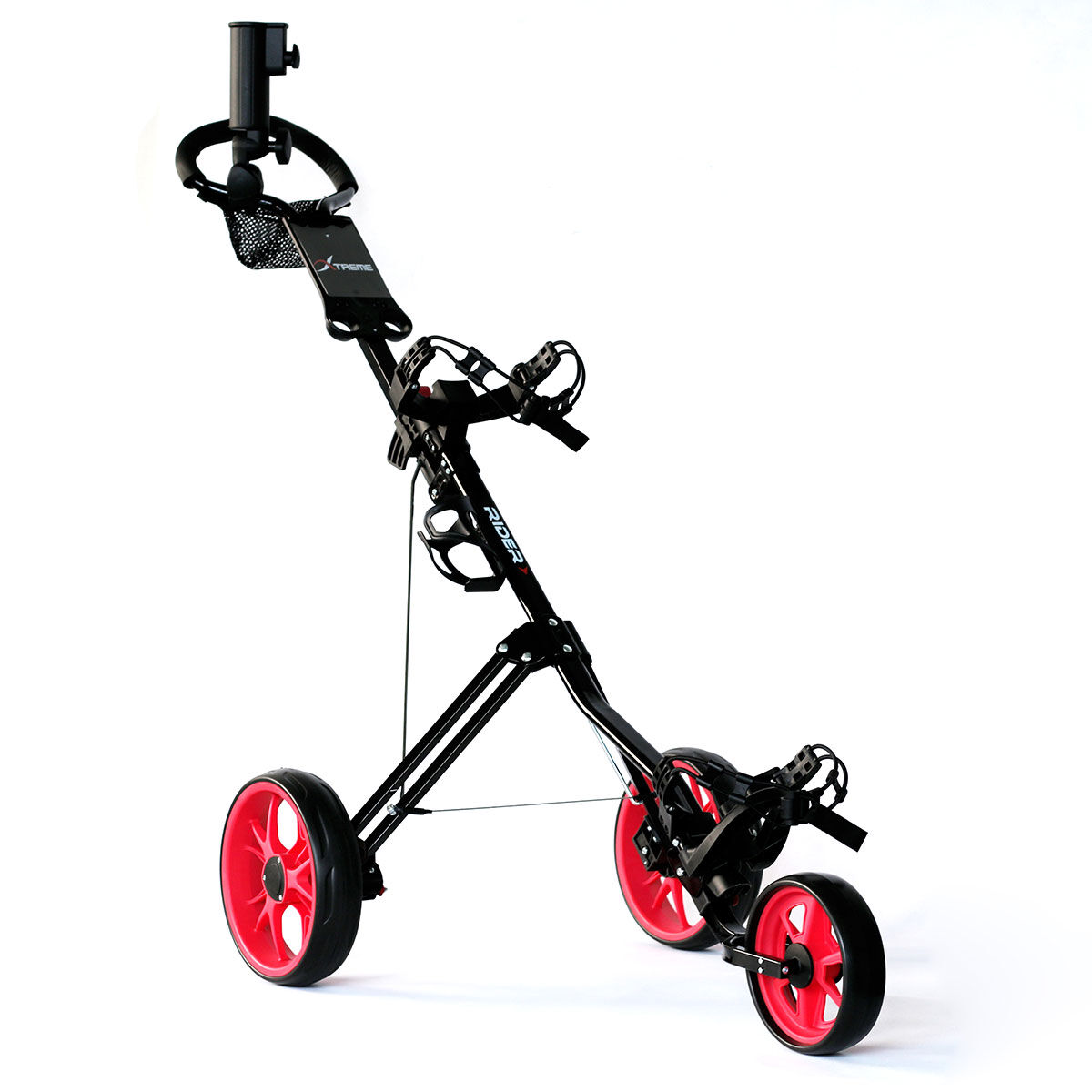 Xtreme Black and Red Adjustable Rider Push Golf Trolley, Size: One Size  | American Golf