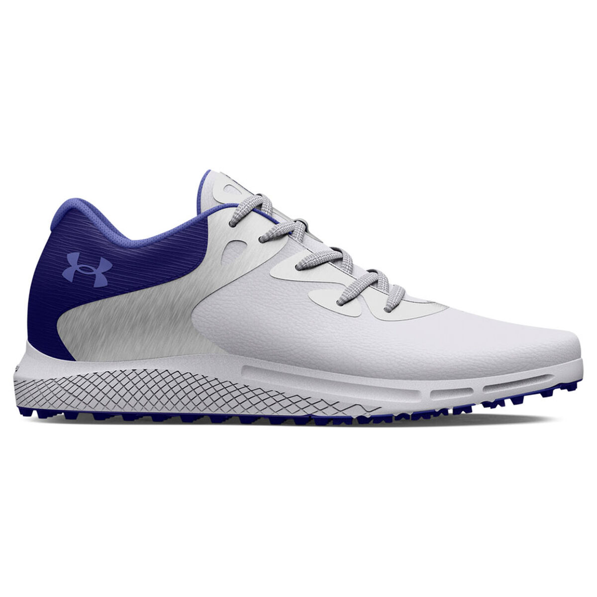 Under Armour Womens Charged Breathe 2 Spikeless Golf Shoes, Female, White/silver/blue, 4.5 | American Golf