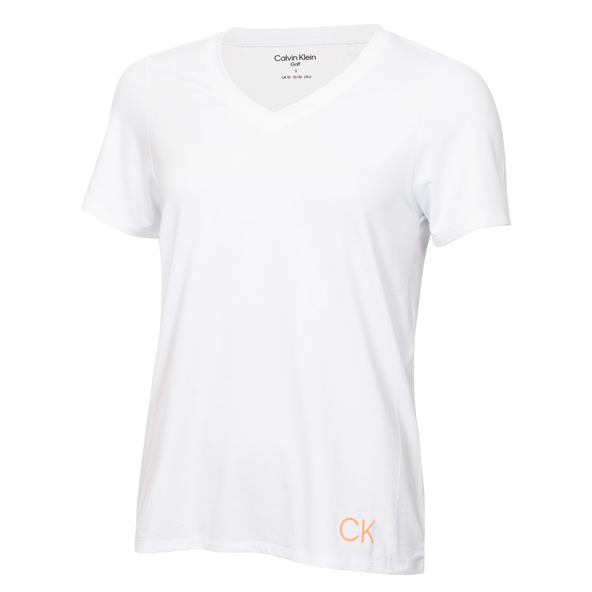 Calvin Klein Womens Relax Breathable Golf T-Shirt, Female, White, 12 | American Golf