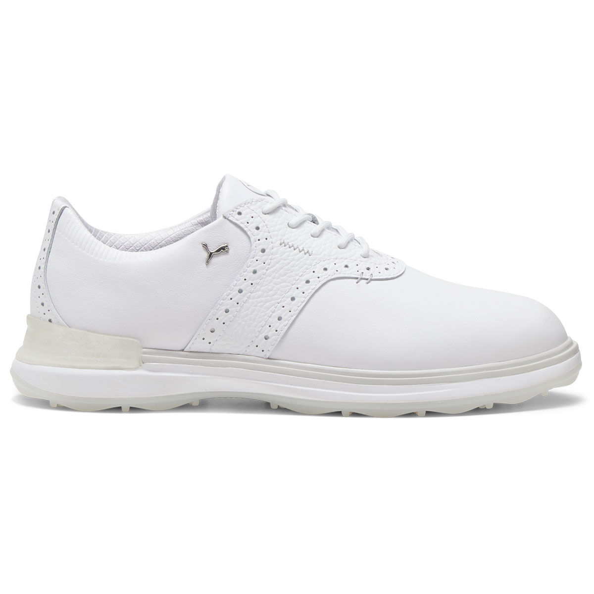 PUMA Men’s Avant Waterproof Spikeless Golf Shoes, Mens, White/ash gray/white, 9 | American Golf