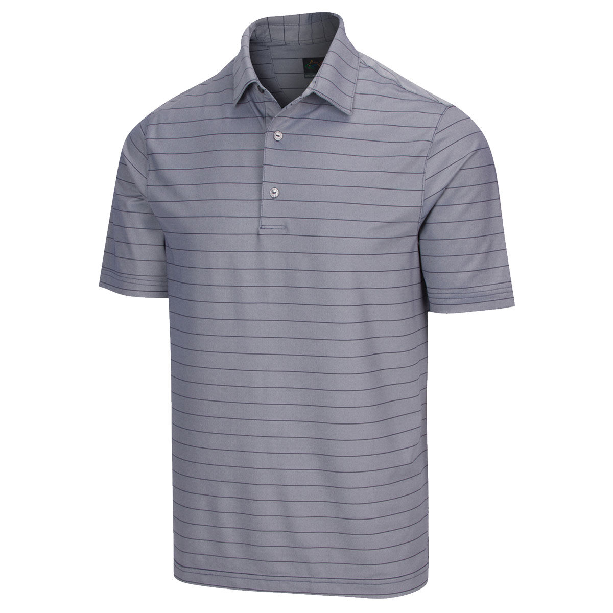 Greg Norman Men’s Freedom Micro Pique Stripe UPF Golf Polo Shirt, Mens, Navy blue, Large | American Golf