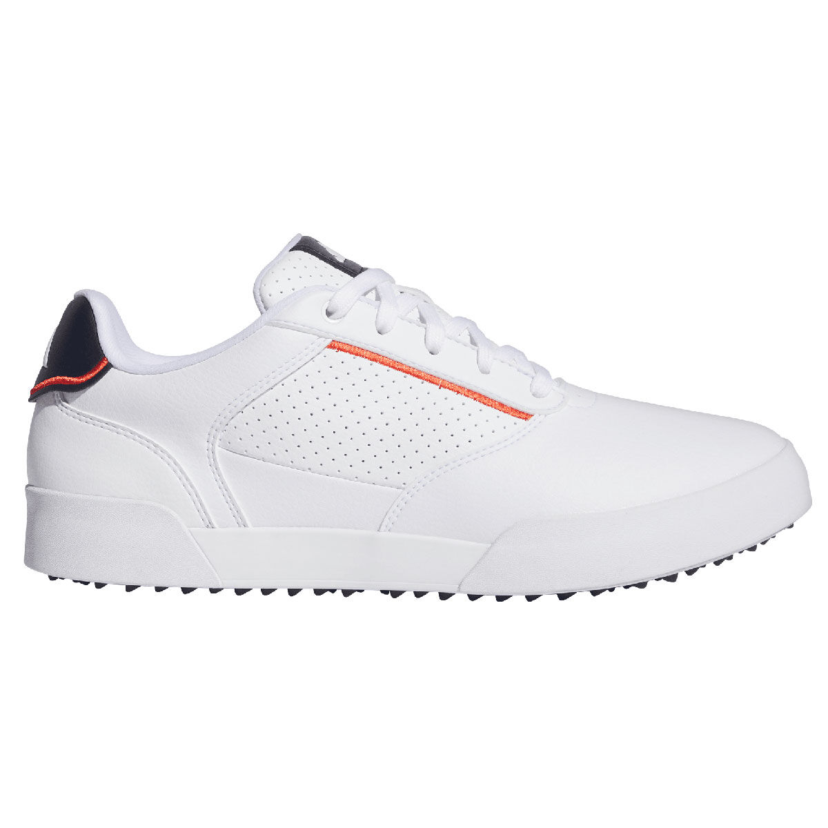 adidas Men’s Retrocross Waterproof Spikeless Golf Shoes, Mens, White/white/navy, 9 | American Golf