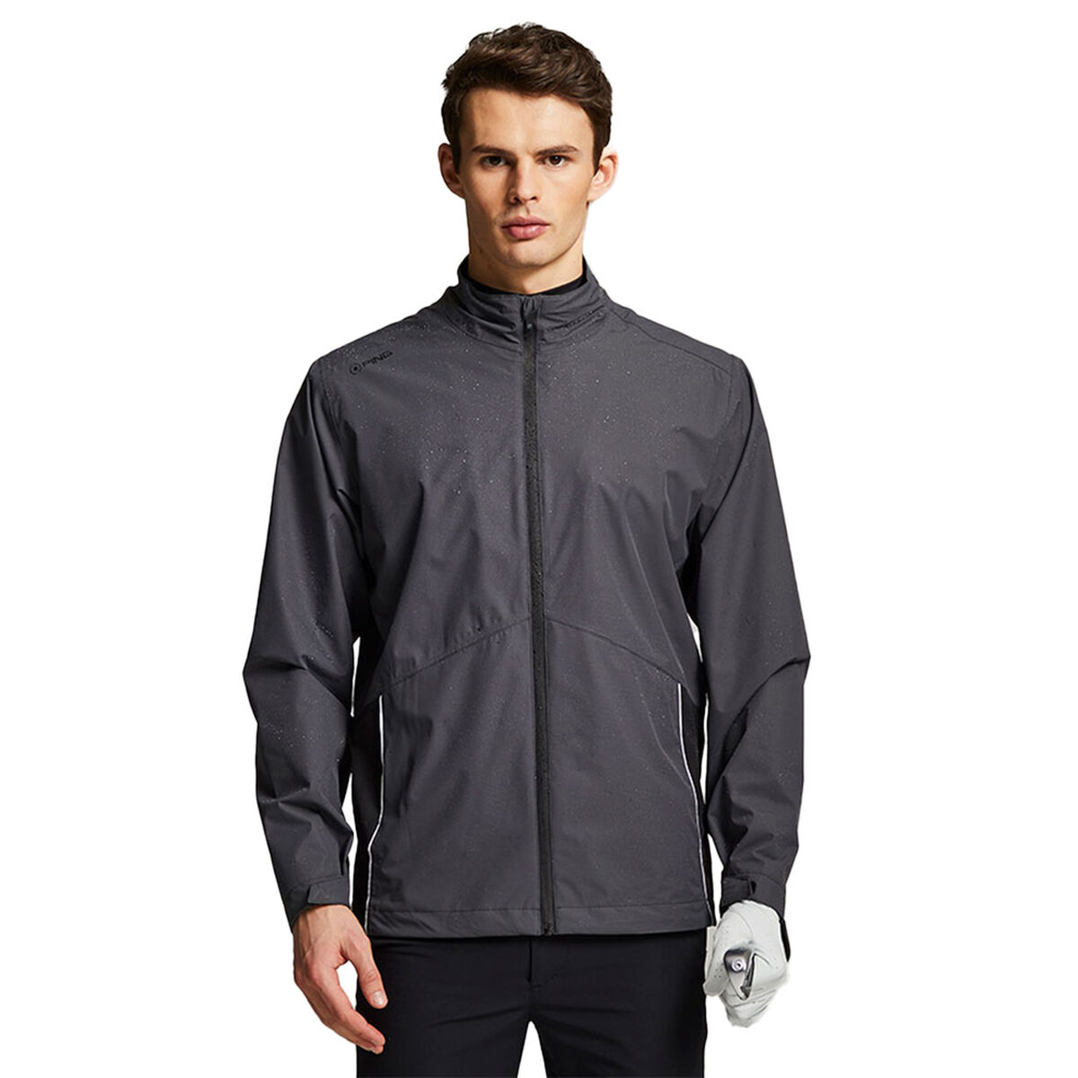 PING Men’s SensorDry Waterproof Golf Jacket, Mens, Asphalt/black, Large | American Golf