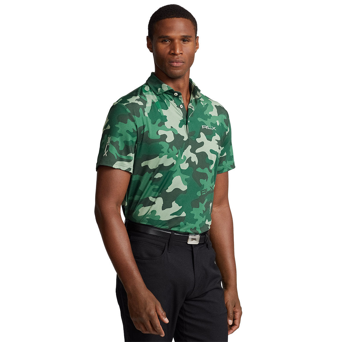 Ralph Lauren Men’s Custom Slim Camo Performance Golf Polo Shirt, Mens, Moss agate/camo Golf Driver, Xl | American Golf
