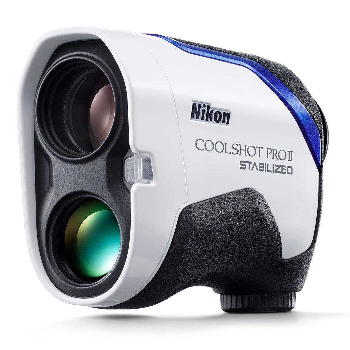 Nikon Coolshot Pro II Stabilizer Golf Rangefinder, Mens, White/black/blue | American Golf