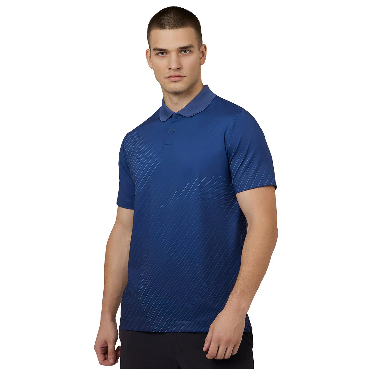 Castore Men’s Geo Print Golf Polo Shirt, Mens, Oceana blue, Small | American Golf