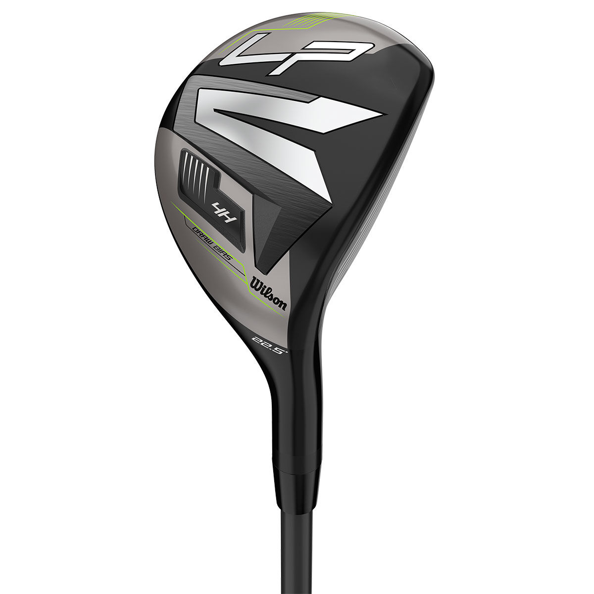 Wilson Staff Mens Black and Silver Launch Pad Project X Evenflow Lite Right Hand Golf Hybrid 2022, Size: 22.5deg| American Golf