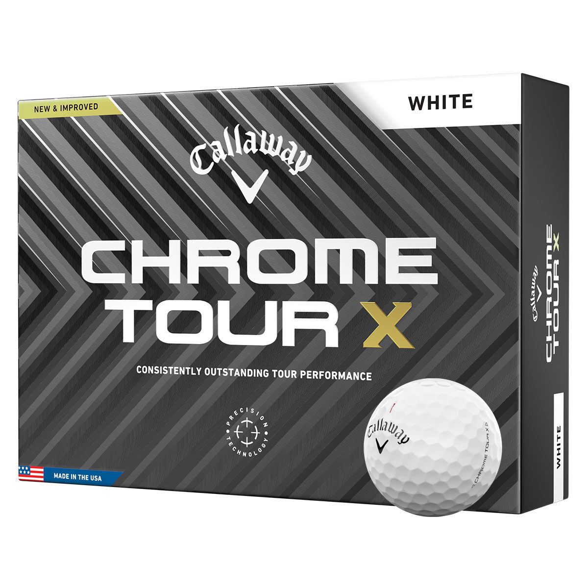 Callaway Chrome Tour X 12 Golf Ball Pack, Mens, White | American Golf