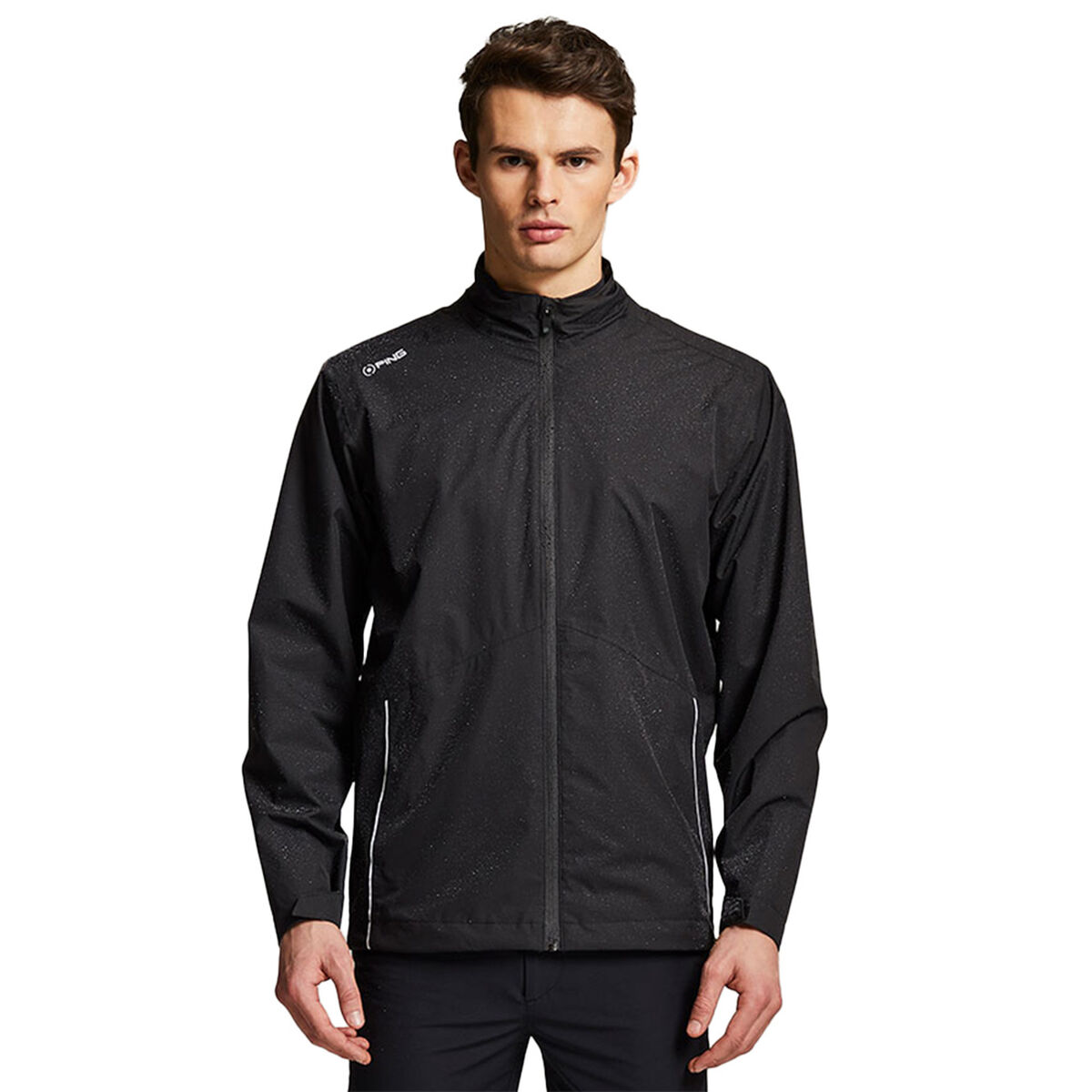 PING Men’s SensorDry Waterproof Golf Jacket, Mens, Black/black, Medium | American Golf