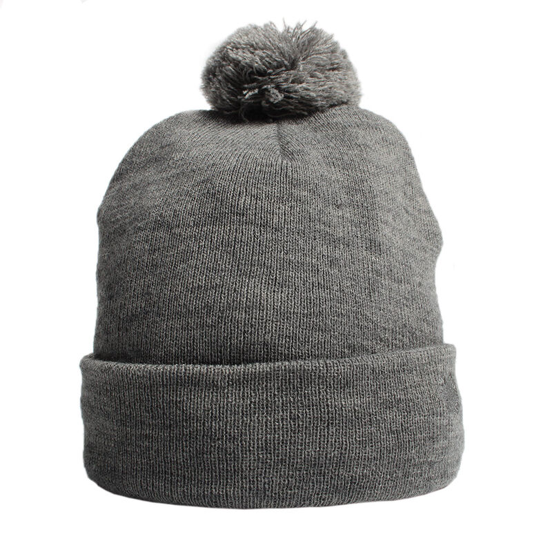 Palm Grove Mens Knitted Beanie Male Grey One Size