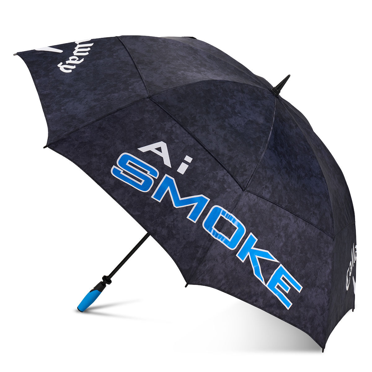 Callaway Ai Smoke 68"" Double Canopy Golf Umbrella, Mens, Grey/black/blue, 68 inches | American Golf