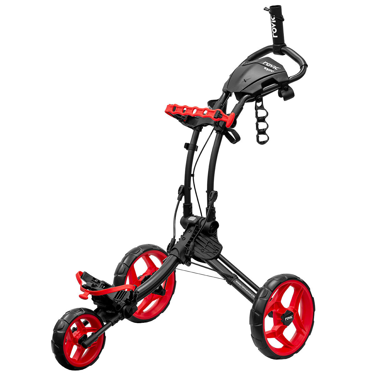 Clicgear Black and Red Lightweight Rovic RV1C Golf Trolley | American Golf, One Size