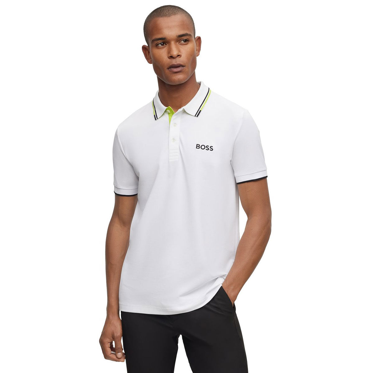 Hugo Boss Men’s Paddy Pro Stretch Golf Polo Shirt, Mens, Natural, Large | American Golf