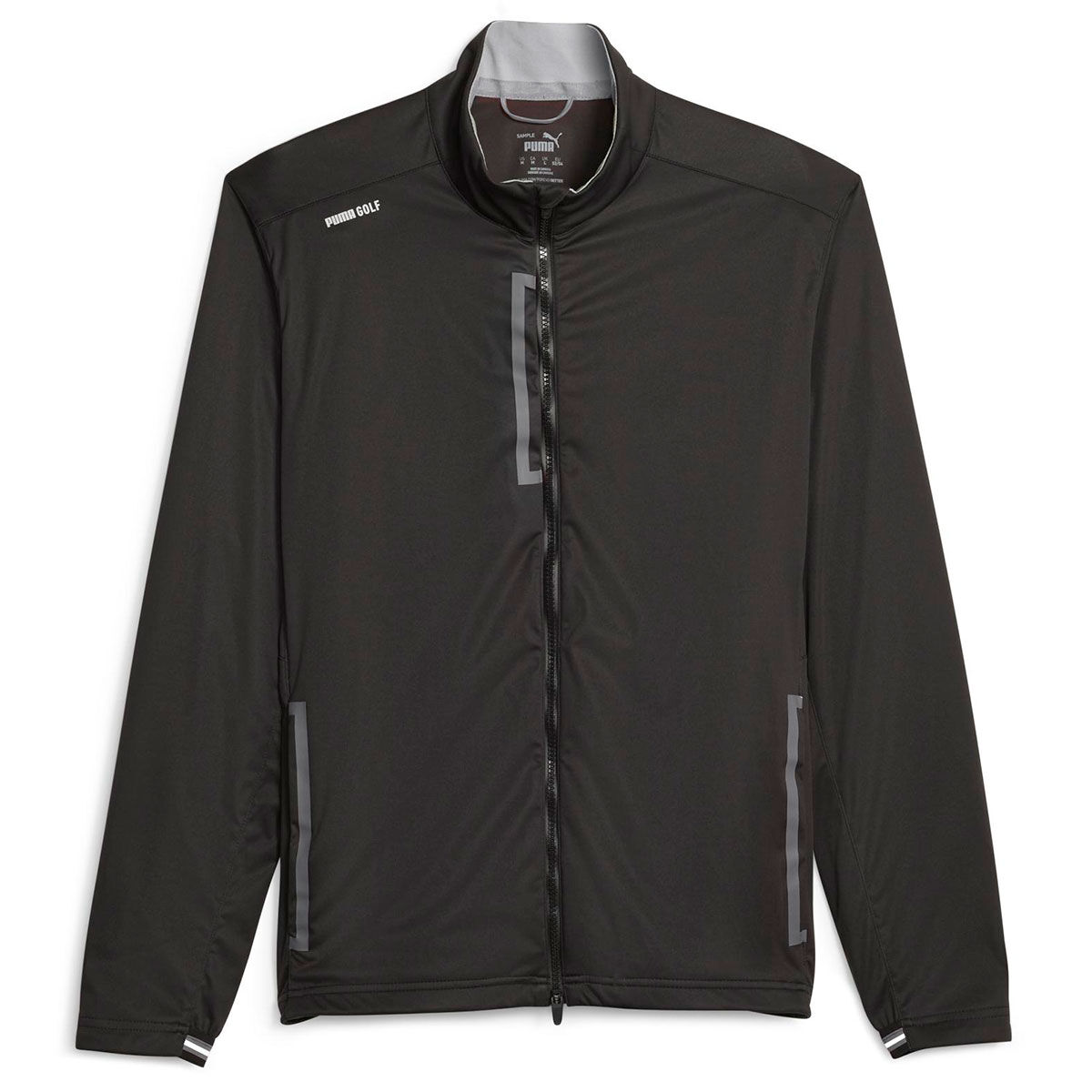PUMA Men’s Channel Soft Full Zip Golf Jacket, Mens, Black/red, Large | American Golf