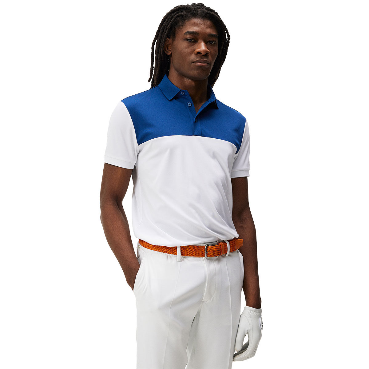 J.Lindeberg Men’s Jeff Golf Polo Shirt, Mens, Estate blue, Small | American Golf